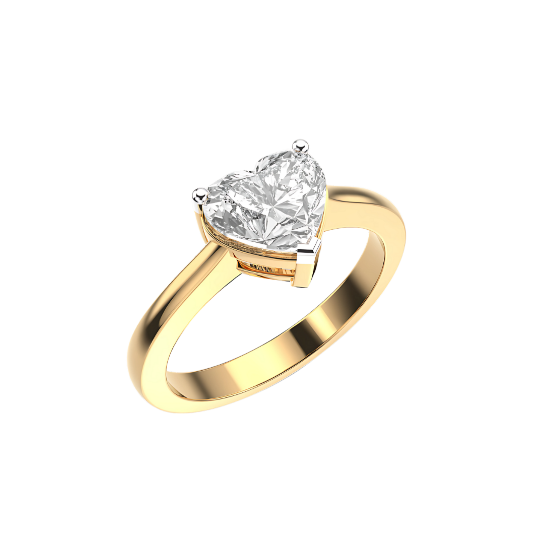 Radiant Heart Solitaire Ring