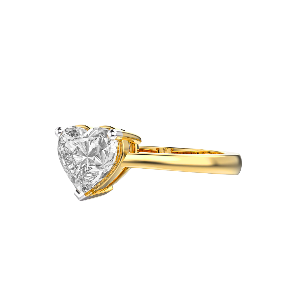 Radiant Heart Solitaire Ring
