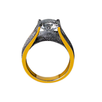 Radiant Aura Round Ring