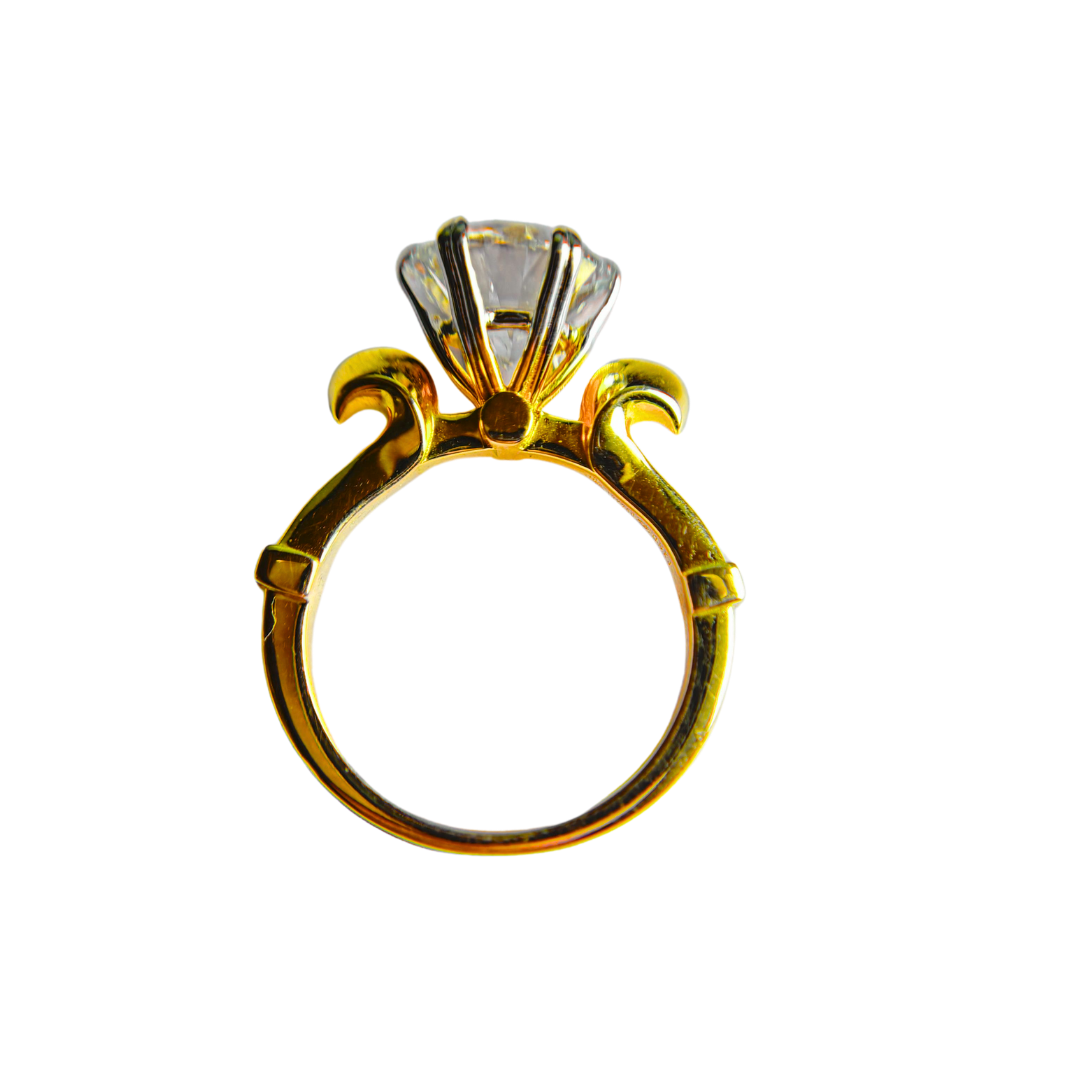 Radiant Round Winged Ring