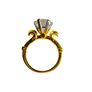 Radiant Round Winged Ring